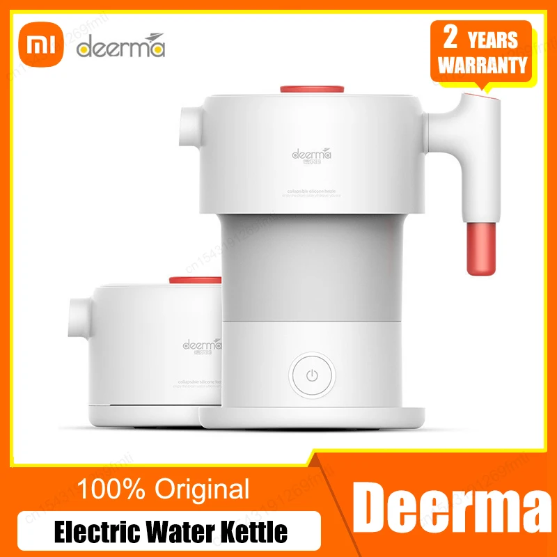 

Xiaomi Deerma Portable Electric Kettle Kitchen Appliances Folding Electric Kettle Boil Water Travel Foldable 0.6L Coffee Teapot