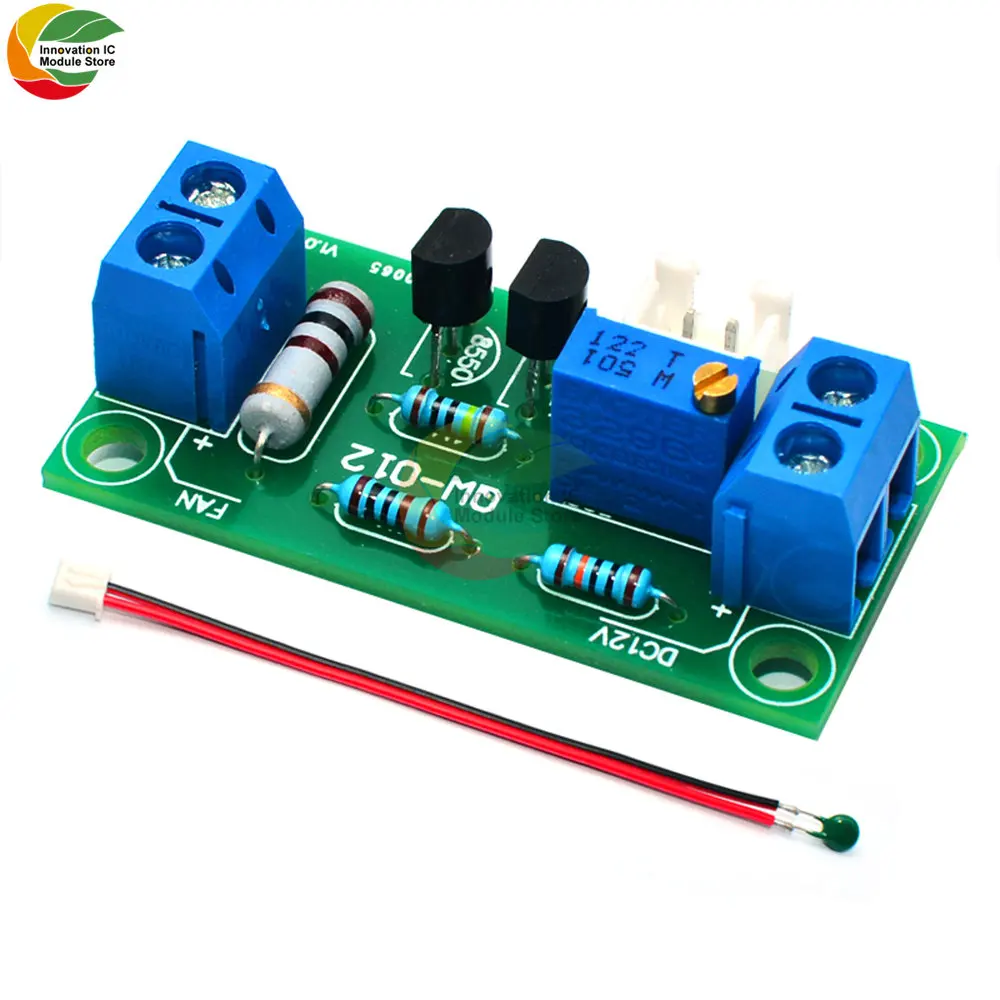 

Dc 12V PWM Automatic PC CPU Fan Temperature Control Speed Controller Module for Power Amplifiers Computers