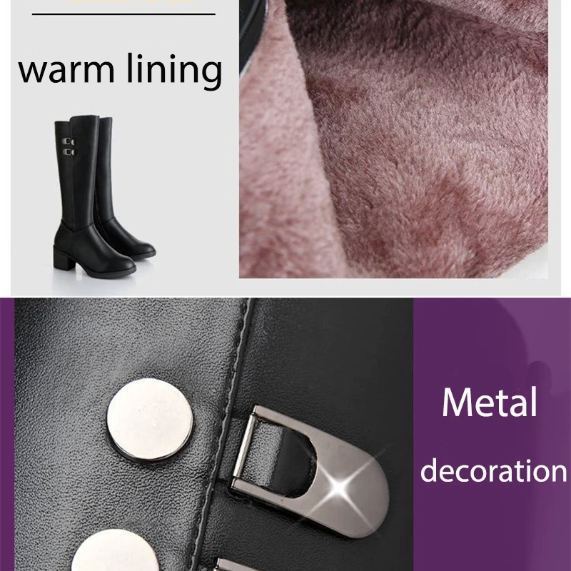 Сапоги женские зимние на высоком каблуке из натуральной мягкой кожи | Обувь