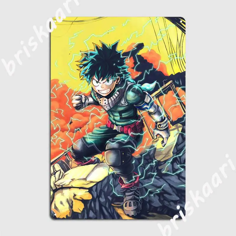 

Izuku Midoriya Metal Plaque Poster Wall Cave Designing Club Bar Wall Decor Tin Sign Poster