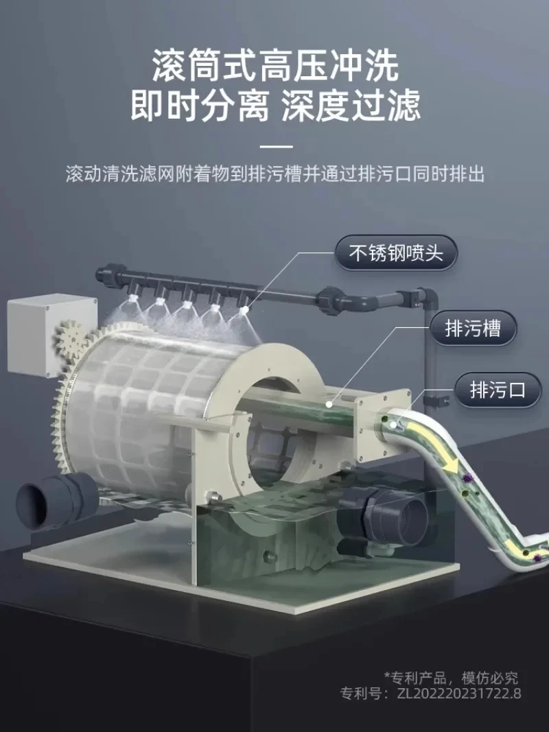 Микрофильтр с барабаном соединения