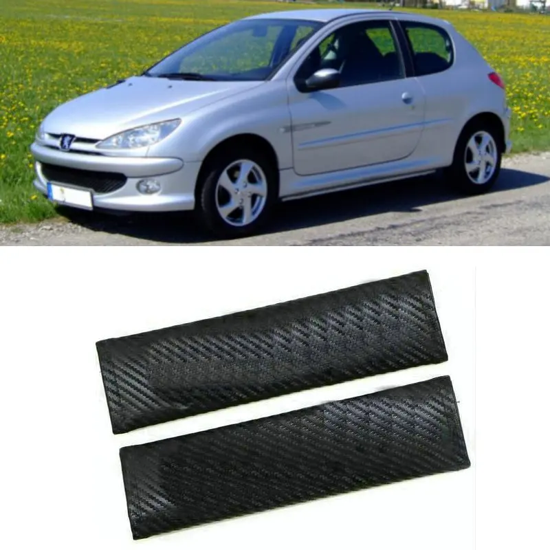 

Carbon Fiber CF style Safety Seat Belt Cover For peugeot 206 308 208 307 3008 207 2008 508 407 5008
