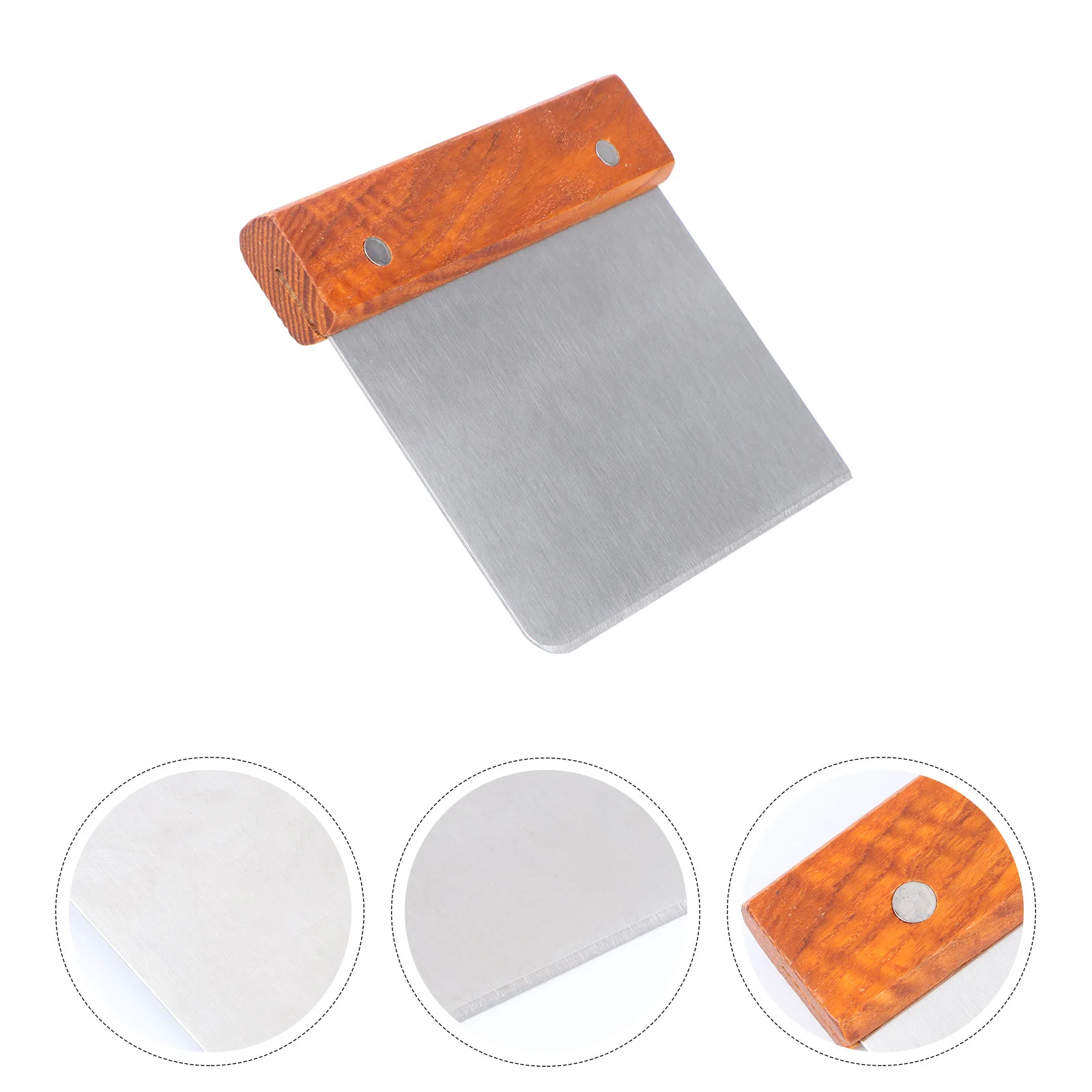 

Scraper Cake Dough Flour Bench Smoother Bowl Stainless Powder Flower Steel Kitchen Accessories Scrapper Handle Woodicing Set