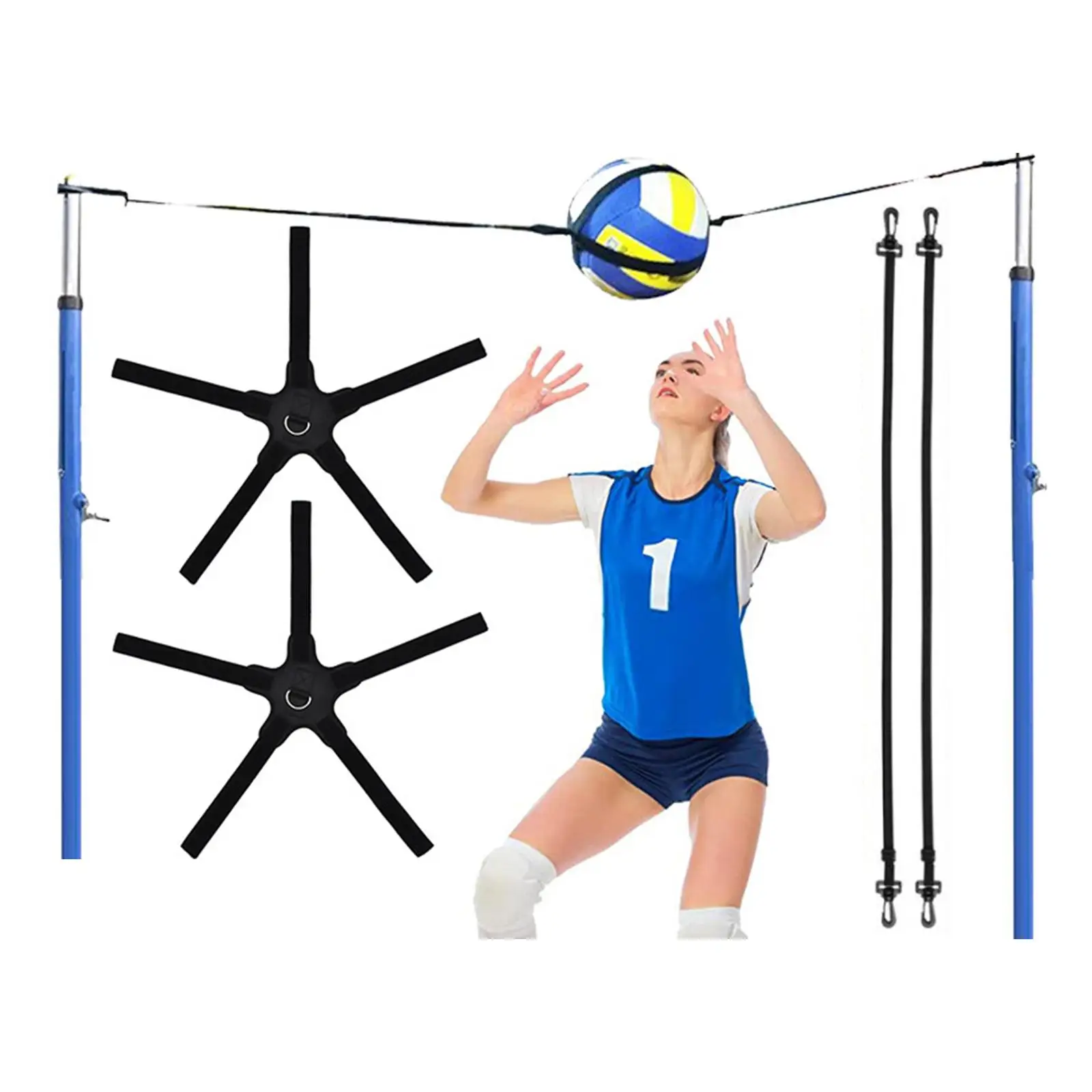 

Volleyball Training Equipment Aid Solo Volleyball Trainer Elastic Belt Gifts for Beginners Setting Improves Serving Playing