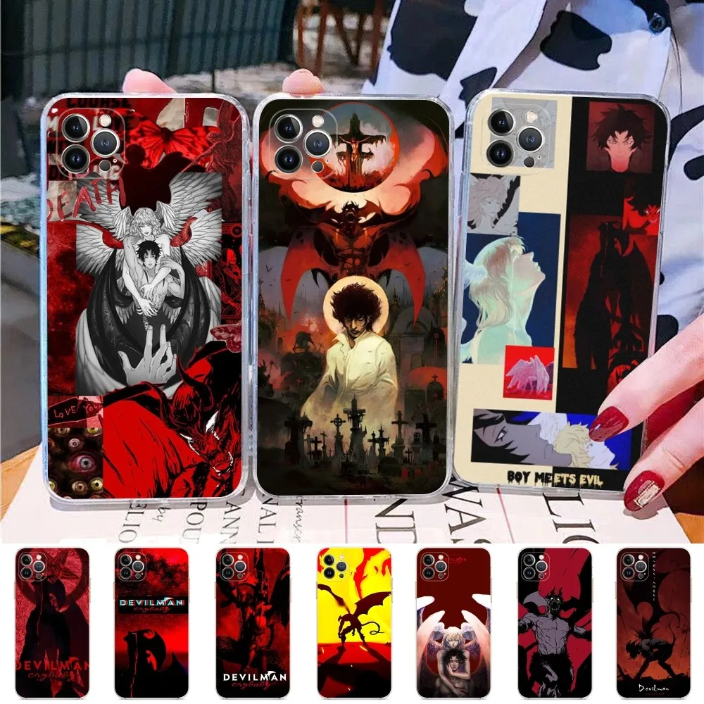 Anime D-Devilman C-Crybaby Phone Case For IPhone 16 15 14 13 12 Mini 11 Pro XS Max X XR SE 6 7 8 Plus Soft Silicone Cover