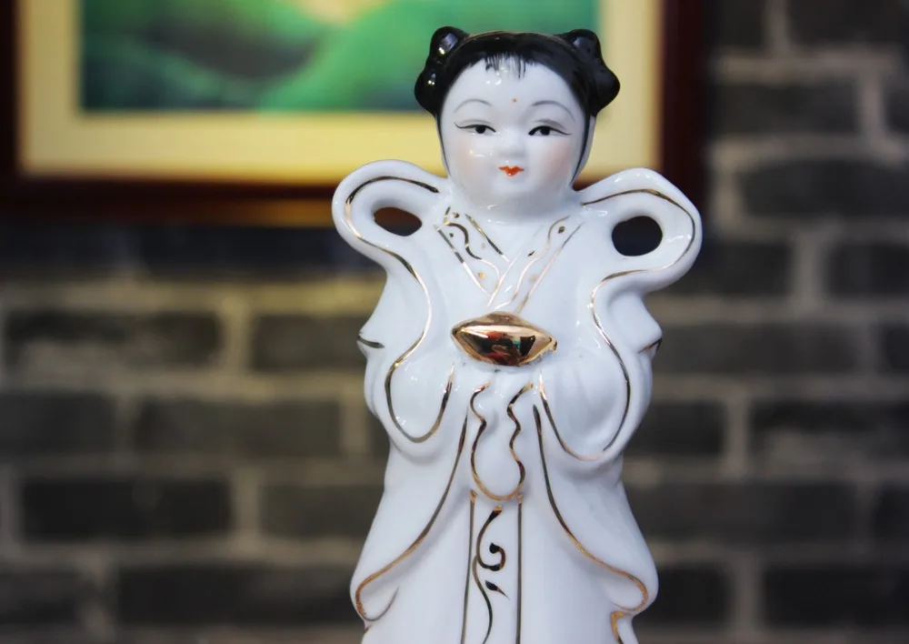 Пара-Оптовая фигурка Будды HOME SHOP Temple Пропичная FENG SHUI GUANYIN TONGZI горничная JIN TONG YU NV