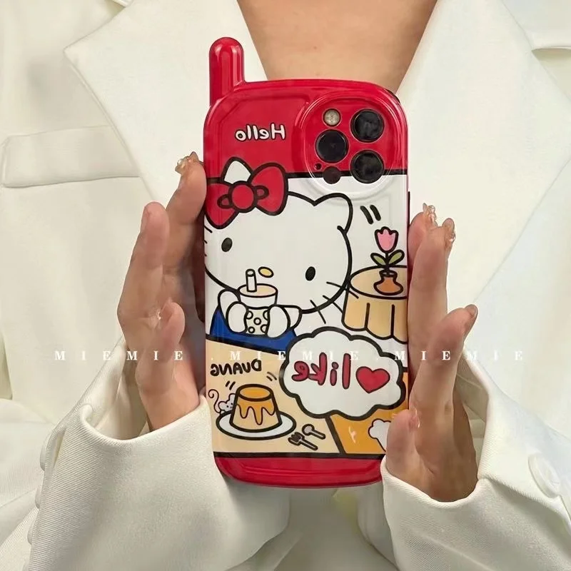 

Милый чехол Hellokts чехол для телефона аниме MyMelody мультфильм ретро защитный чехол для мобильного телефона Аксессуары для Iphone11/12/13Pro Max/XR подаро...