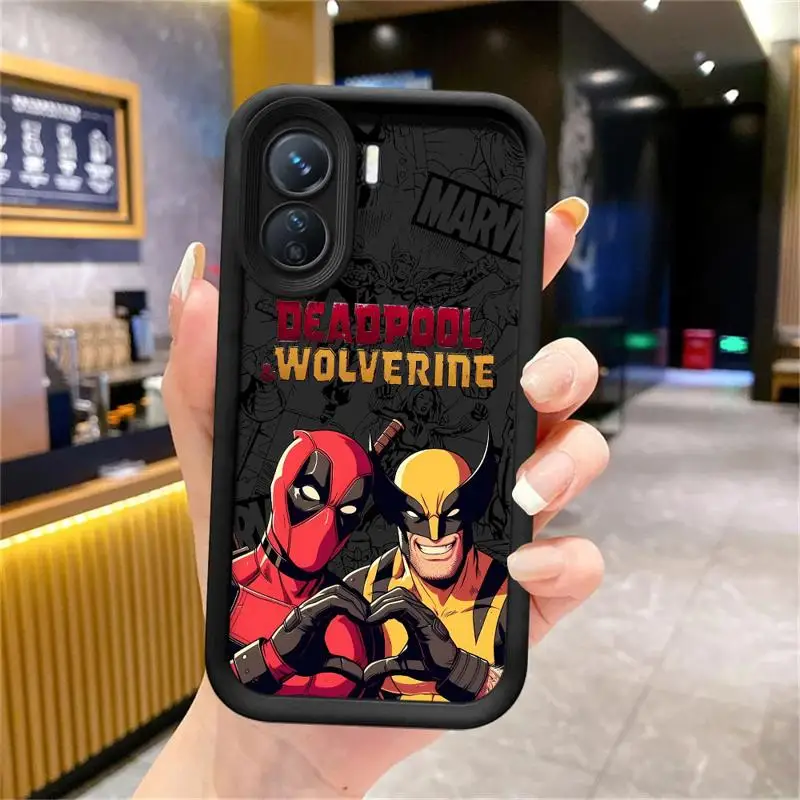 Чехол с лестницей Marvel Deadpool Wolverine Angel Eye для Xiaomi Redmi 11 10 Pro 13 12 12C A1 Plus Poco X3 NFC