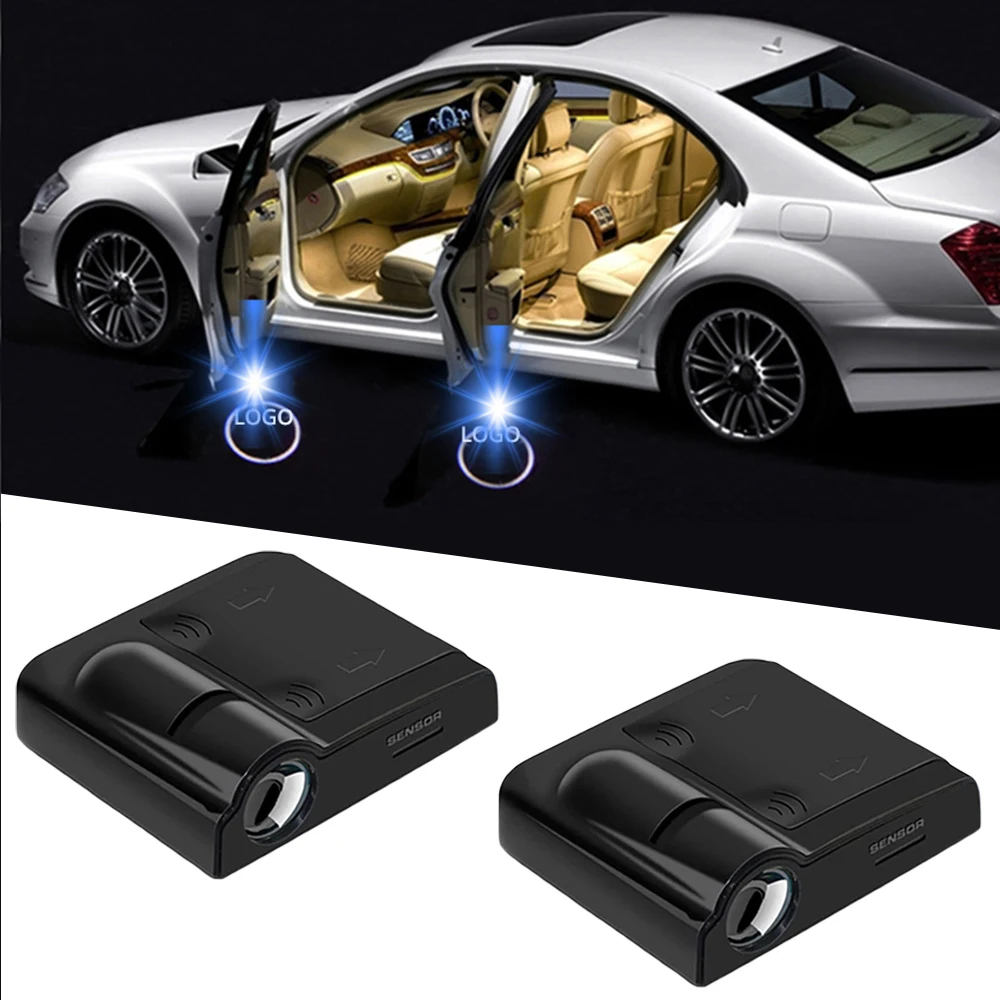 

2Pcs Car Door Logo Light Welcome Lamp Laser Light DC Led Universal Wireless Projector Light Atmosphere Car Light Car Accessories