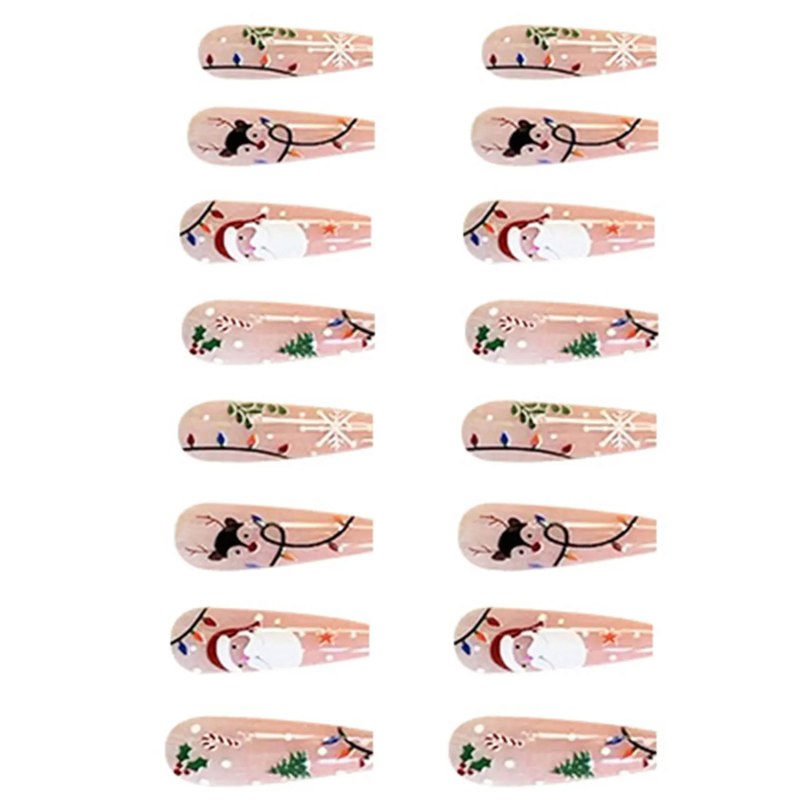 

Рождественские накладные ногти для женщин, накладные ногти с защитой от пятен для создания рождественской атмосферы