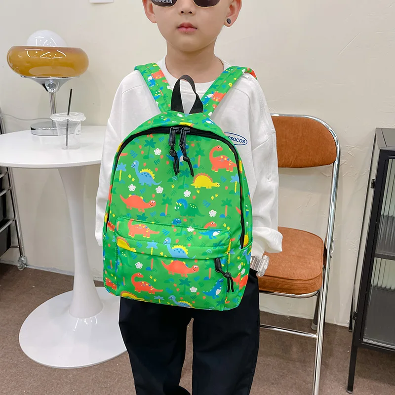 Children's Schoolbag Cartoon Dinosaur Print Kindergarten Backpack 3-6 Years Old Boys and Girls Leisure Load Reduction Backpacks