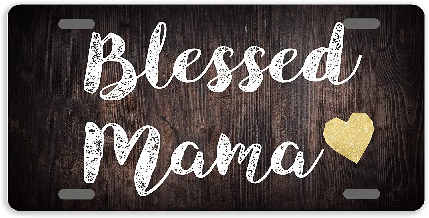 Металлическая пластина Ylens Blessed Mama металлическая декоративная автомобильная