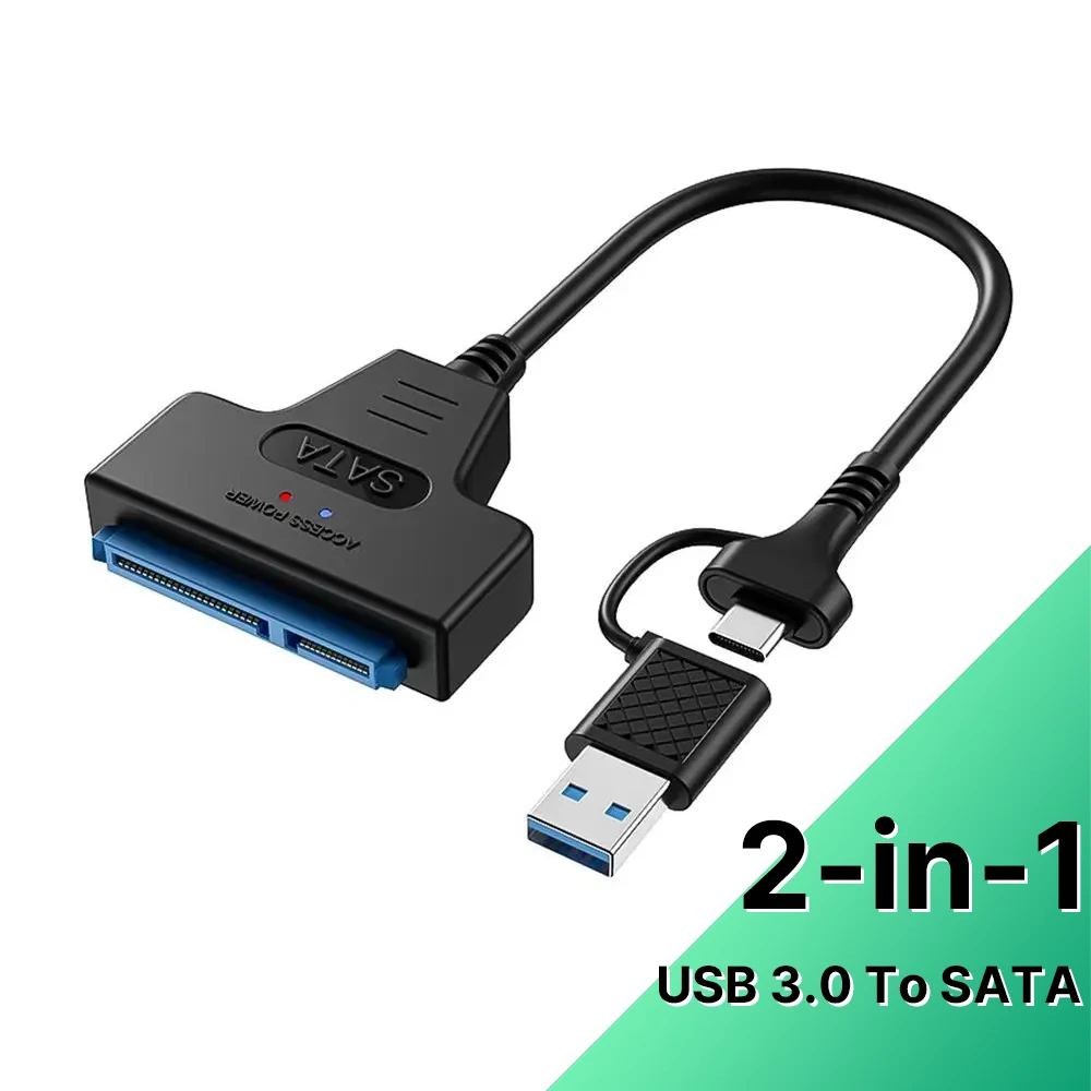 

USB 3,0 SATA к USB-кабелю, USB 2,5 к SATA III адаптер для жесткого диска, совместимый с 2,5-дюймовыми жесткими дисками и поддержкой SSD UASP