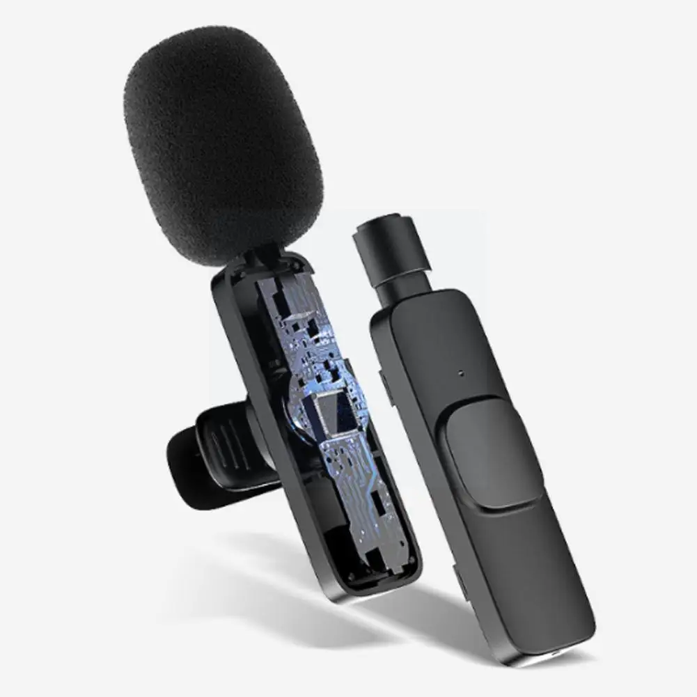 

New Wireless Lavalier Microphone Portable Audio Video Live Mobile Recording Voice Recorder Phone Game Mini Mic H3a6
