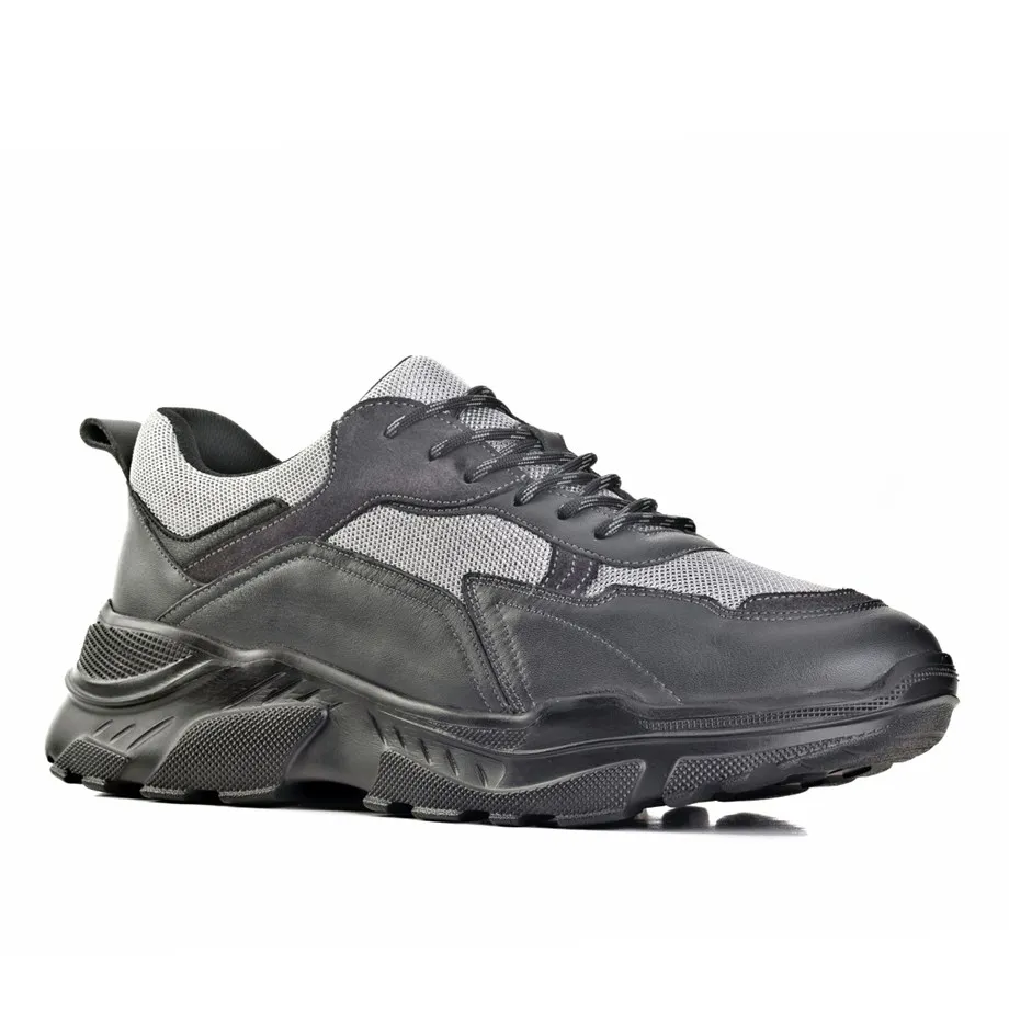 

Genuine leather gray suede men sneakers