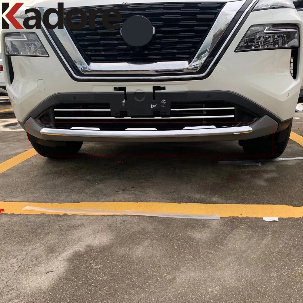 

Аксессуары для Nissan Rogue X-trail 2021 2022, хромированный АБС-пластик для переднего нижнего бампера автомобиля, обшивка, гоночная решетка, молдингова...