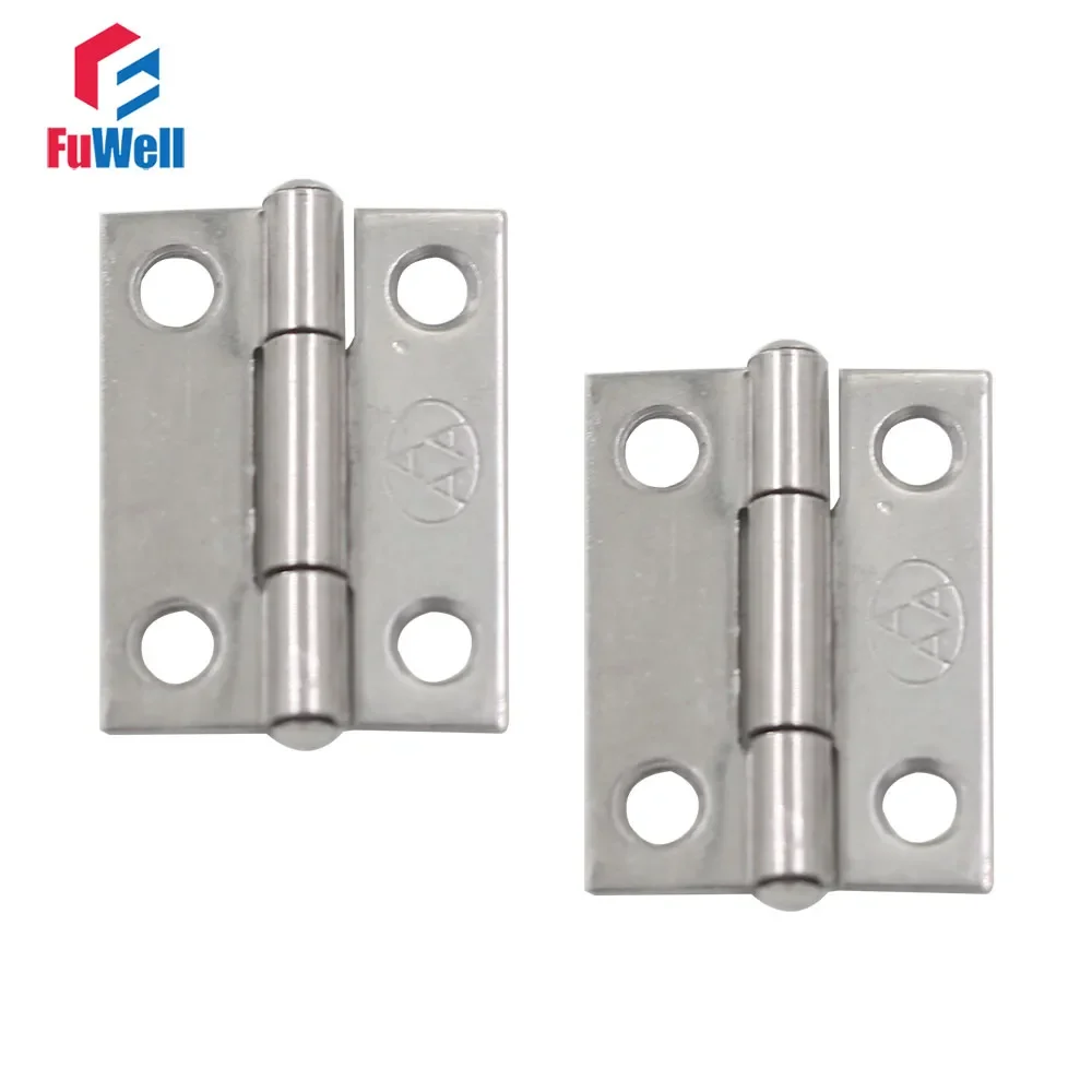 

NEW 20pcs 1inch Mini Door Butt Hinge Stainless Steel Corner Hinges Furniture Fixtures Folding Hinges for Kitchen Cabinet