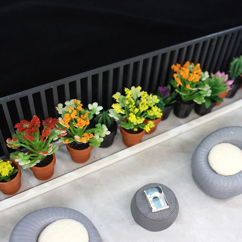 Модель кукольного домика 1:12 5 шт. миниатюрная модель растения в горшке украшения