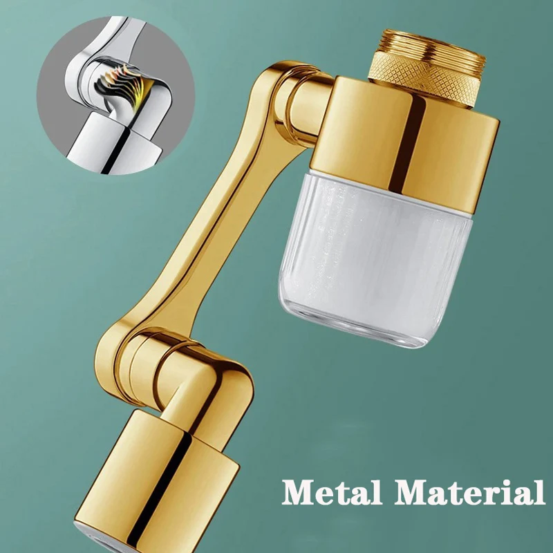 Металл 1440 ° Поворотный набор удлинителей для кухонного смесителя с фильтром 2