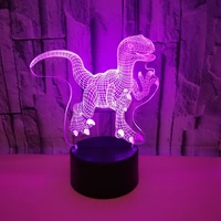 dinosaur colorful 3d lamp night light for children bedroom decor touch remote table desk lamp new year birthday gifts for kids
