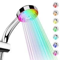 shower head 20mm led automatic colorful changing round sprayer handheld metal plated nozzle hotel bathroom accessory