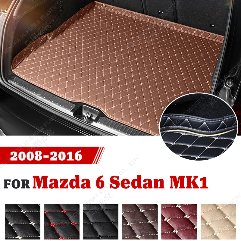 

Коврик для багажника автомобиля для Mazda 6 MK1 седан 2008 2009 2010 2011 2012 2013 2014 2015 2016 пользовательские автомобильные аксессуары для украшения интерьера автомобиля