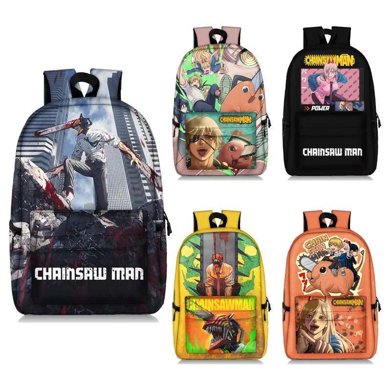 

Chainsaw Man Large-capacity Student Backpack Polyester Full Printed Schoolbag Birthdaygift Zipper Bag Wear-resistant and Durable