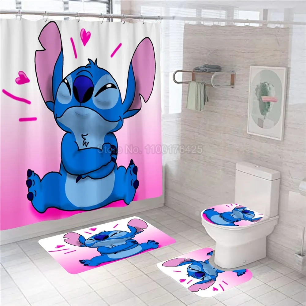 Набор нескользящих ковриков Lilo &amp Stitch для ванной комнаты набор прочных
