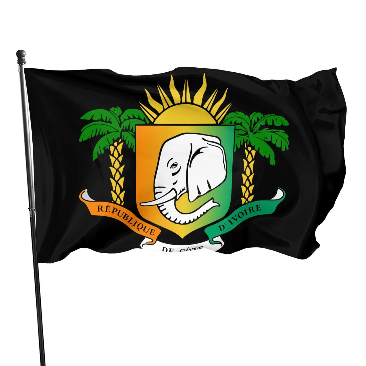 

Coat Of Arms Of Ivory Coast Flag National Flags 3x5ft Garden Flag 100% Polyester Fiber Home Flag Outdoor Lawn Decoration Banner