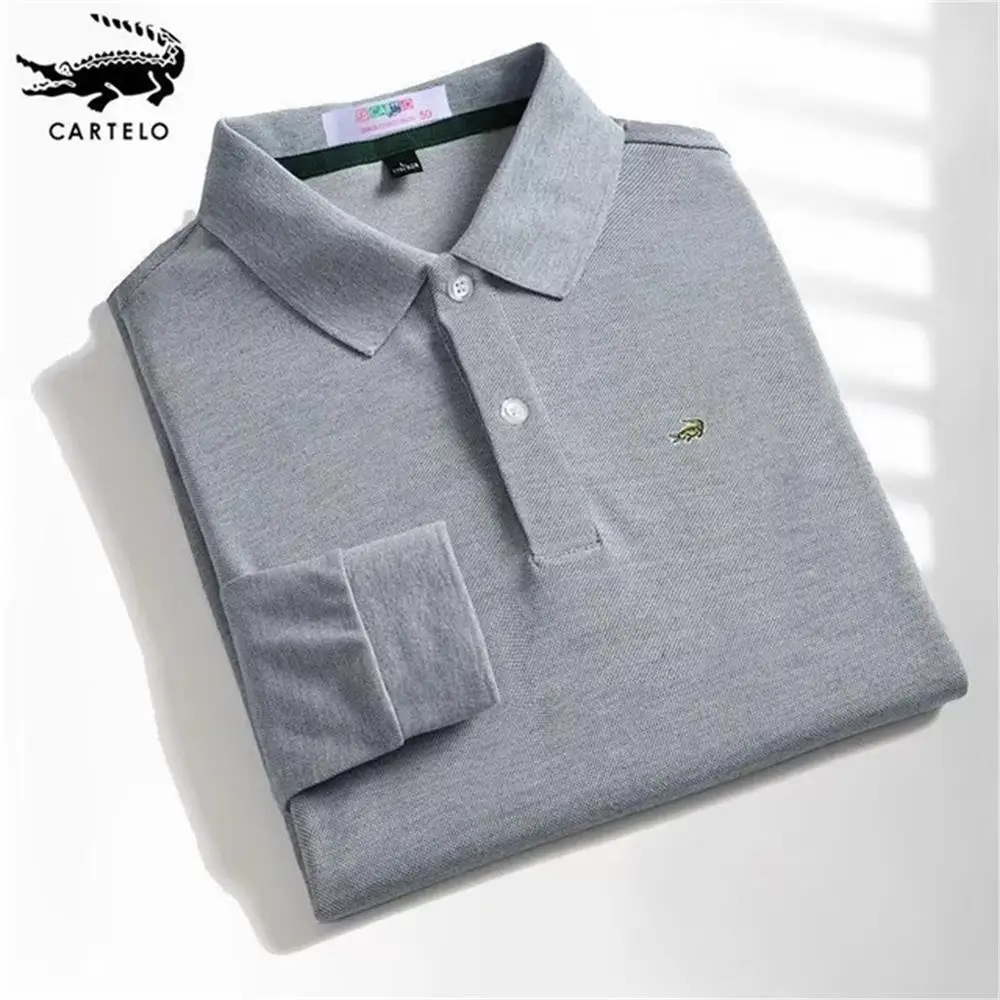 High quality men's new long sleeved POLO shirt. Casual business top