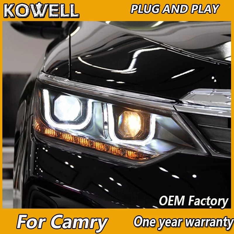 

Car Styling for Toyota Camry Head Light 2014-2017 Camry Headlight LED DRL New Camry V55 Turn Signal High Beam Projector Lens