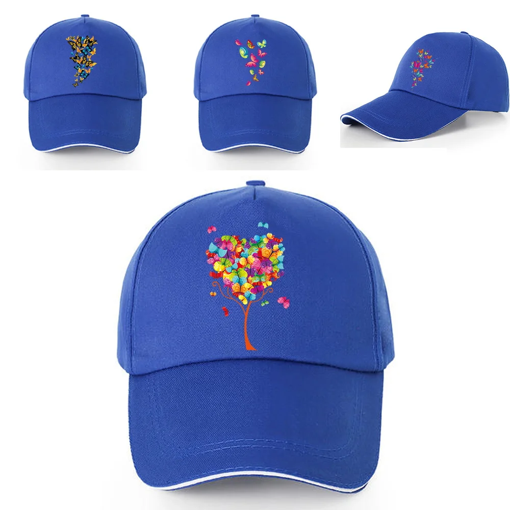 

Бейсболка унисекс Регулируемая, Стильная кепка от солнца, с принтом бабочки, в стиле хип-хоп