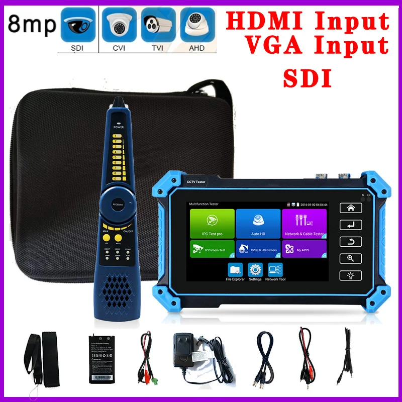 

Мини-монитор, камера 8 МП/AHD/CVI/tv/SDI Hdmi Ip TV