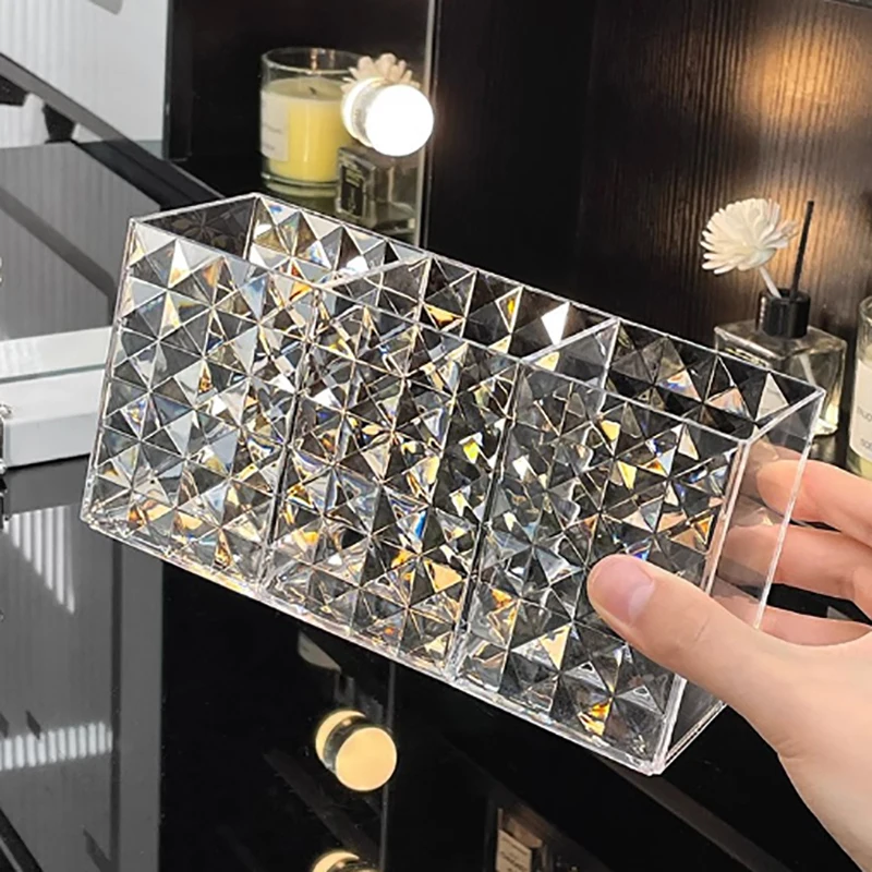 Прозрачная женская акриловая коробка для хранения кистей макияжа Женский