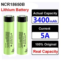 1 20pcs original 18650 lithium ion battery 3400mah 3 7v ncr18650b rechargeable battery flat for flashlight led lamp power bank