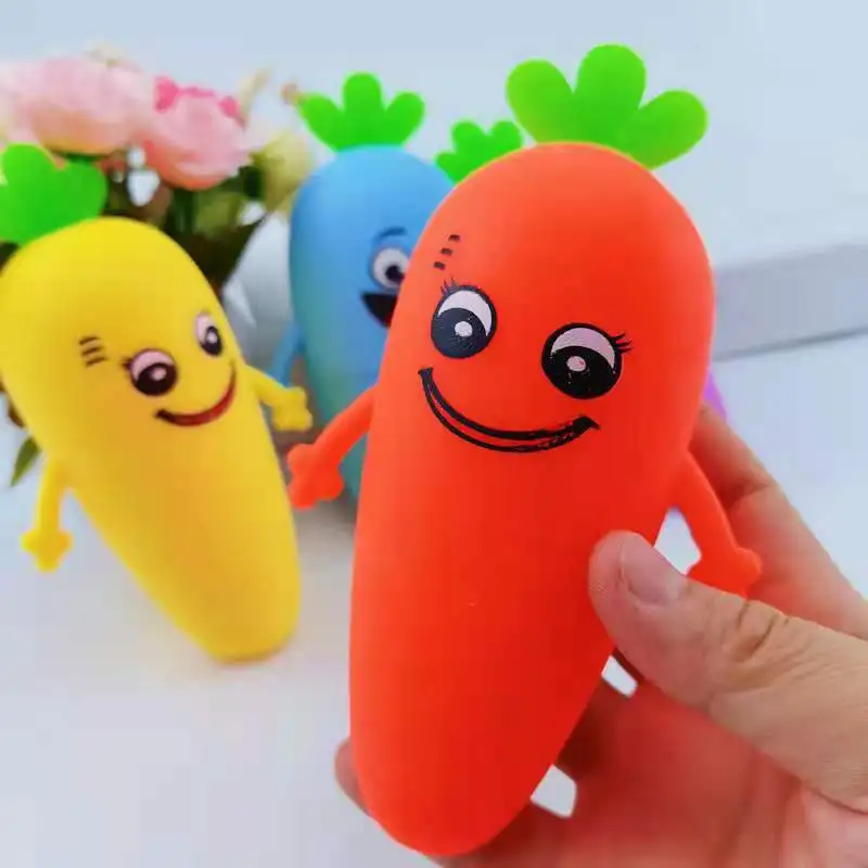 

1pcs Squeeze Laughing Carrots Vent Sensual Toys Kawaii Slow Rising Stress Relief Squishy Toy
