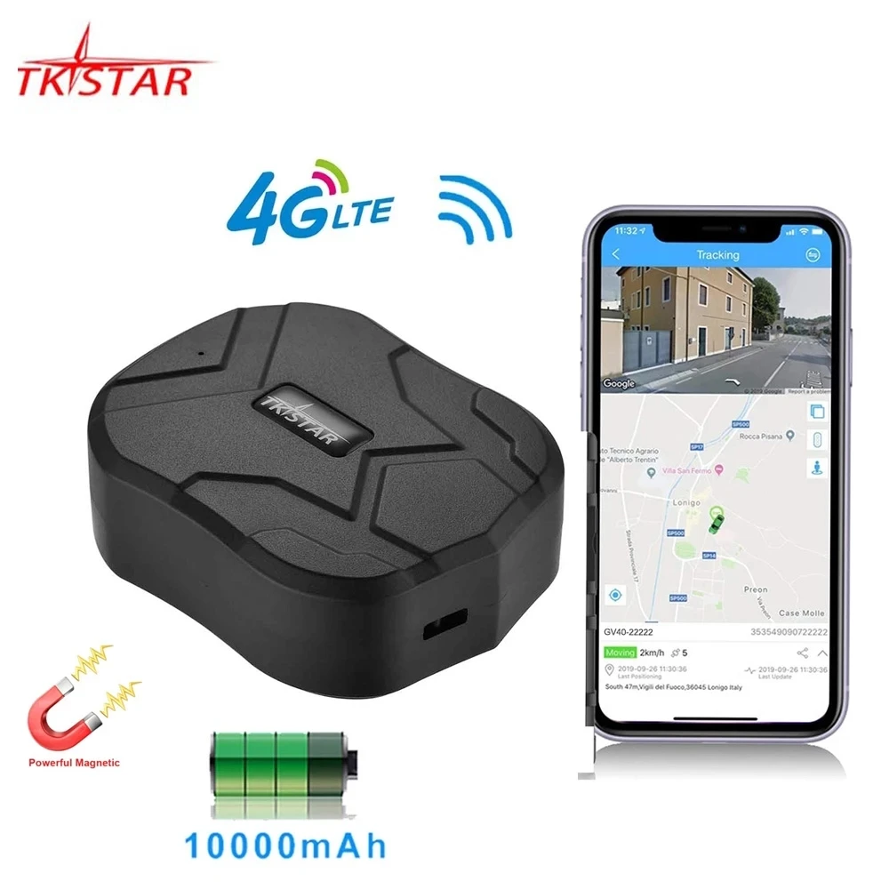 GPS-трекер автомобильный, 10000 мАч, 4G LTE TK905B