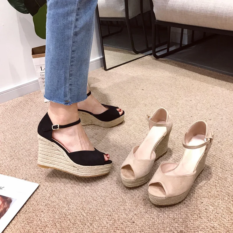 

Women's Shoes Waterproof Platform Wedges Sandals 2022 Summer New All-match Thick Bottom Non-slip Rubber Soleplatform Shoes