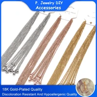 45cm5cm gold plate stainless steel cable chain 1 5mm flat gold stainless steel cable chain for make necklace