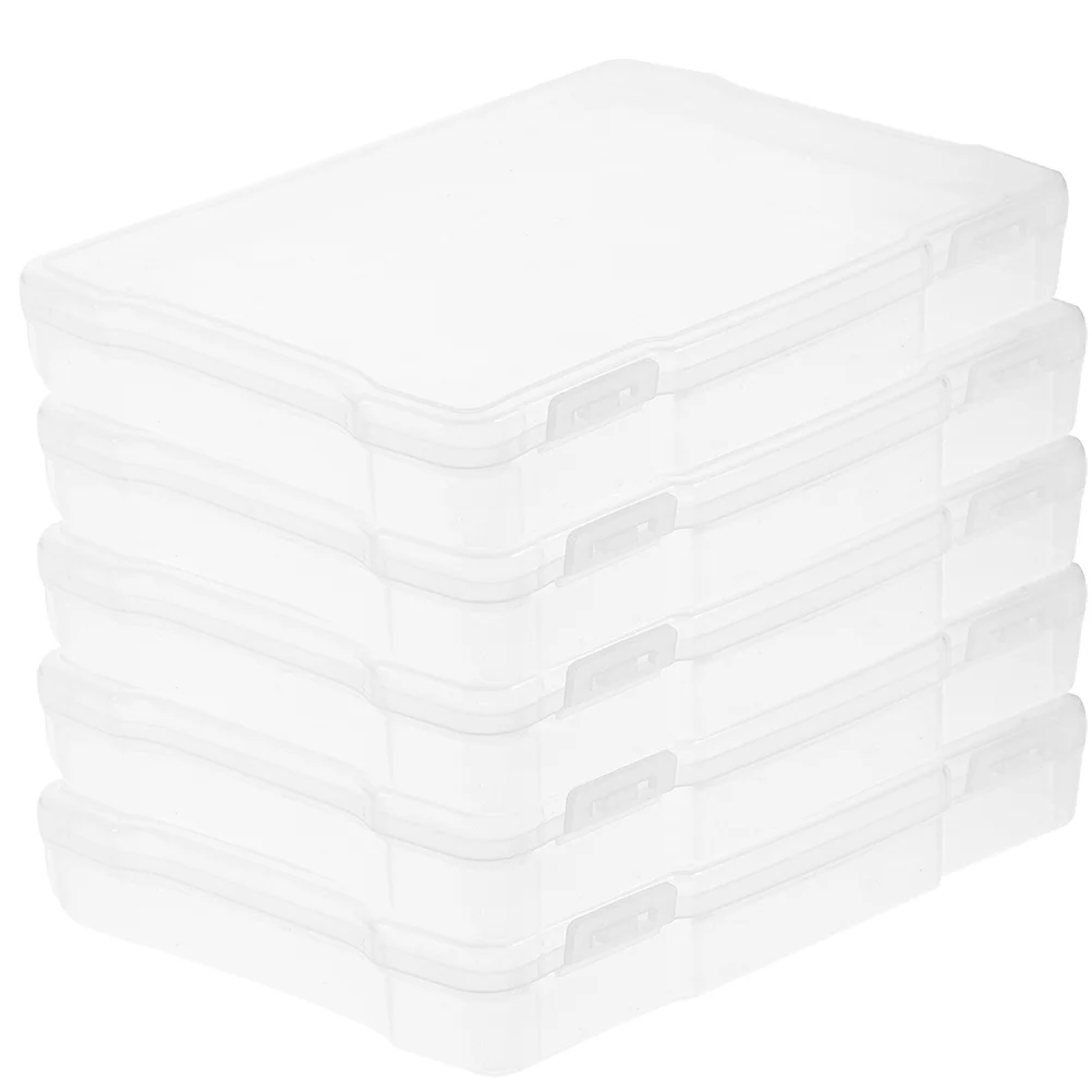 

5 Pcs Para Guardar Desktop Storage Box Box Electronic Component Container Storage Multi-functional Pp Greeting Card Cards
