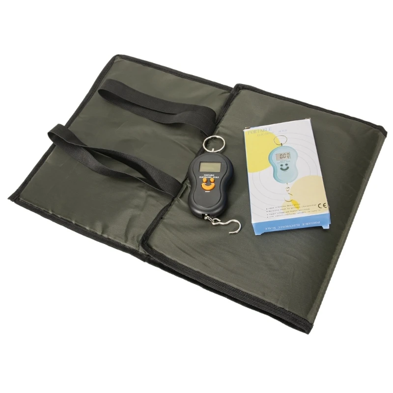 

Foldable Fishing Mat with Weigh Scale Landing Pad Fishing Unhooking Pad Fishing Tackle Fish Gear Weigh Slings Mat