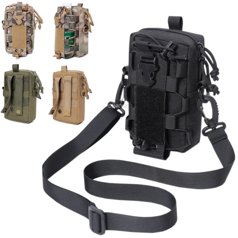 

Тактическая поясная сумка с системой «Молле», нейлоновая водонепроницаемая сумка для тренировок по страйкболу, с карманом для бутылки для ...
