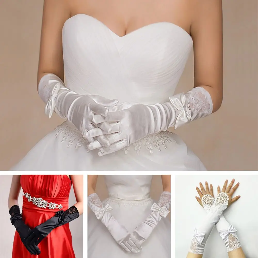 Аксессуары для вечеринки, платья для мероприятий, Длинные Варежки с пальцами, Вечерние перчатки для вечеринки, свадебные перчатки