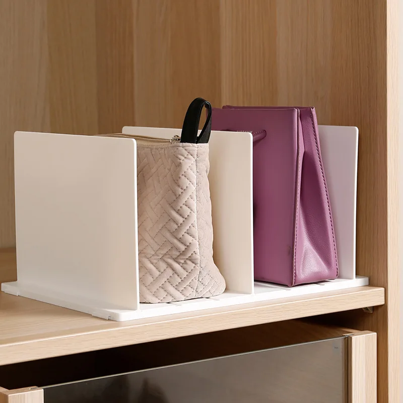 

White Bag Book Kitchen Storage Rack Cabinet Wardrobe Desktop Multi-purpose Assembled And Extended Layered With Partition Shelf