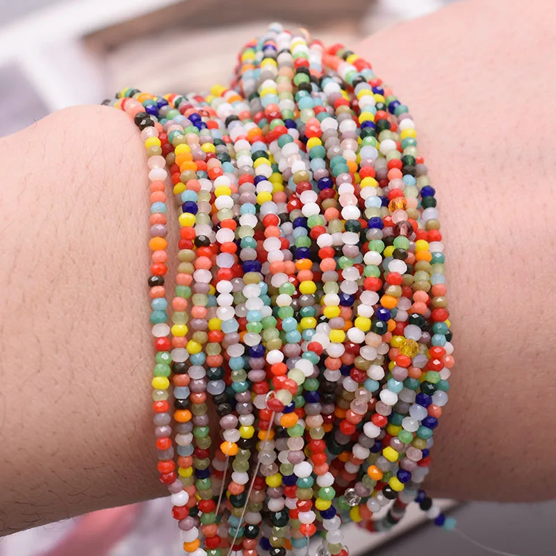 

1x2mm 170pcs Small Seed Beads Faceted Crystal Glass Beads Charms Spacer Loose Beads For Jewelry Making DIY Wholesale