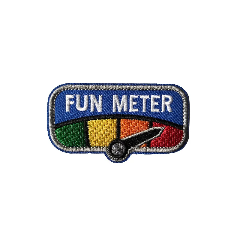 FUN/SUCK METER Embroidery Patches Red Orange Yellow Green Directional Arrow Badges For Clothing Backpack Garment Accessory |