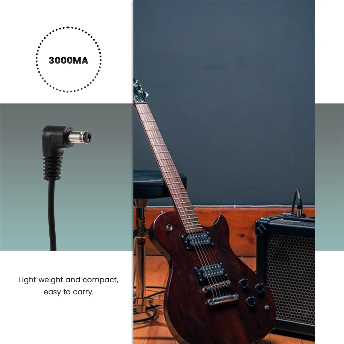 Тройной электрод Vitoos с маргариткой медный провод для гитарных эффектов черный