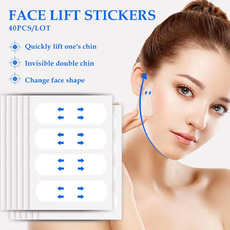 

40/80/120pcs Instant Invisible Breathable Face Stickers Neck Double Chin Lift V Shape Refill Tapes Face Sticker Lifting Tighten