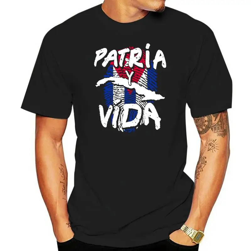 

100% Cotton Patria Y Vida Cuba Cuban Freedom Movement Se Acabo Vintage Summer Men's Novelty T-Shirt Women Casual Streetwear Tee