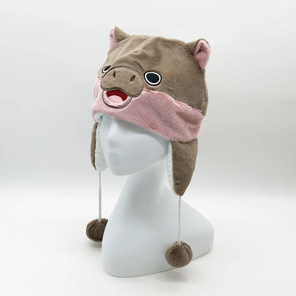 Рождественский стиль Moo Deng Бегемот Плюшевая прыгающая свинья в рождественской